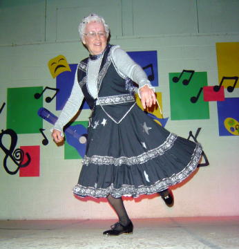 Gladys Snyder showed us a couple of moves