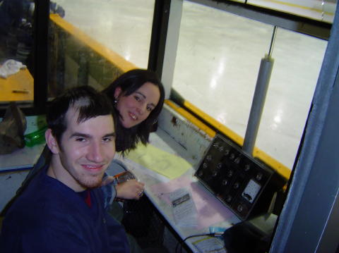 Jonathan and Carla in the scoring booth