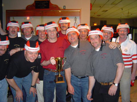 The Chapeau Boys wearning their shopping helmuts