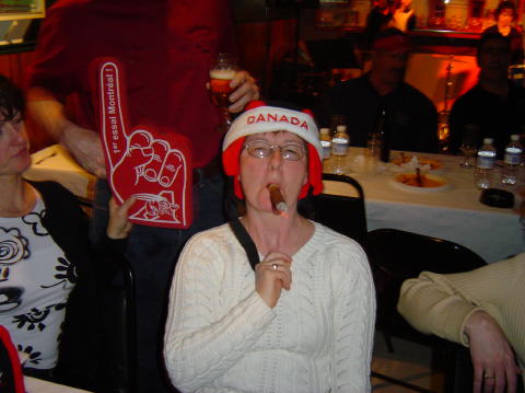 Enjoying a post game stogey