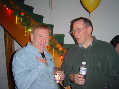 Notice both Garold and Ron are drinking water