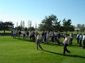 The gallery watches the shoot-out