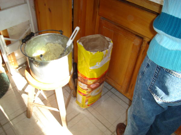 Get yourself a big bag of flour - This bag is plenty for 50 lbs of potatoes